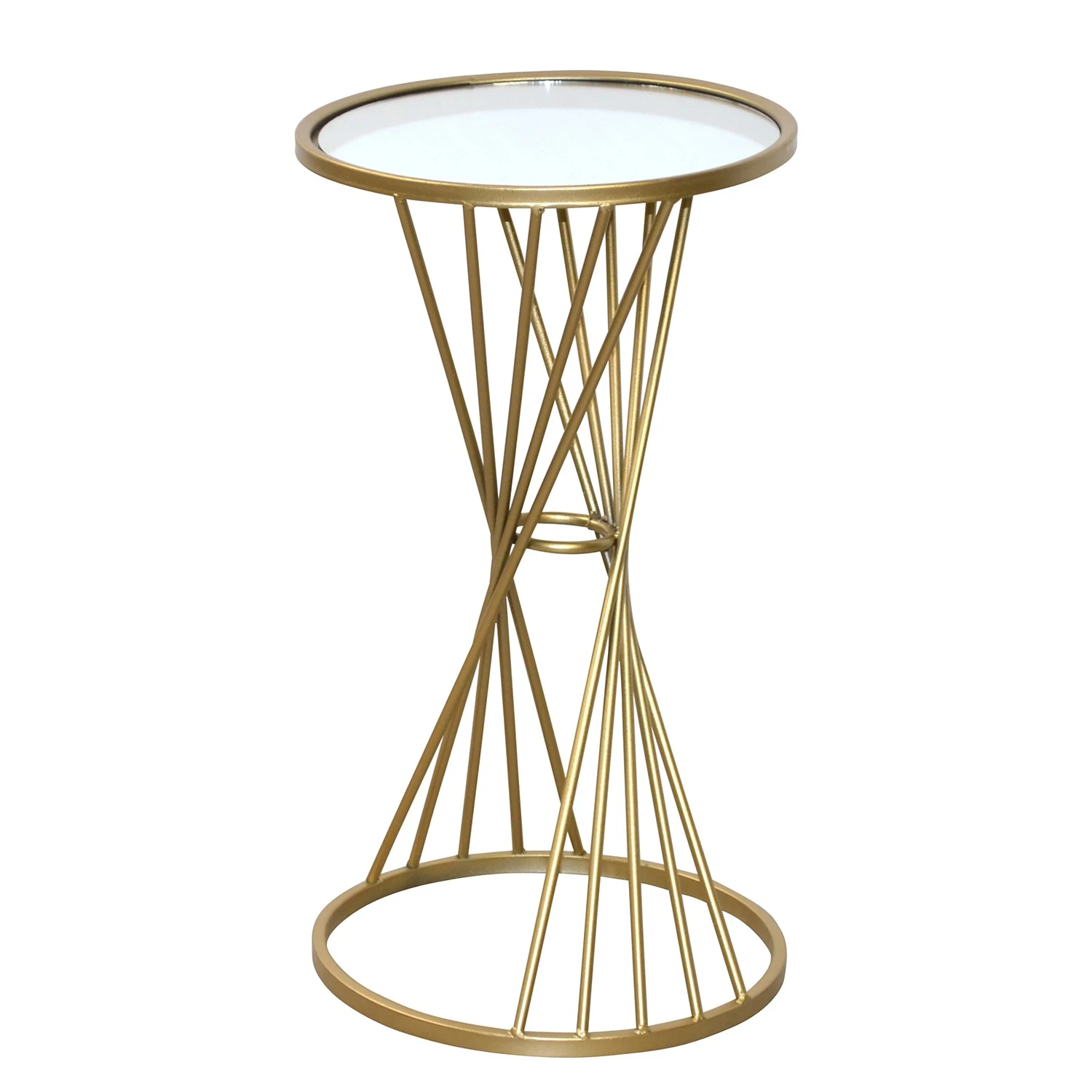 Red Living Beistelltisch Collyer - Glas / Metall - Gold 1 Red Living Beistelltisch Collyer - Glas / Metall - Gold