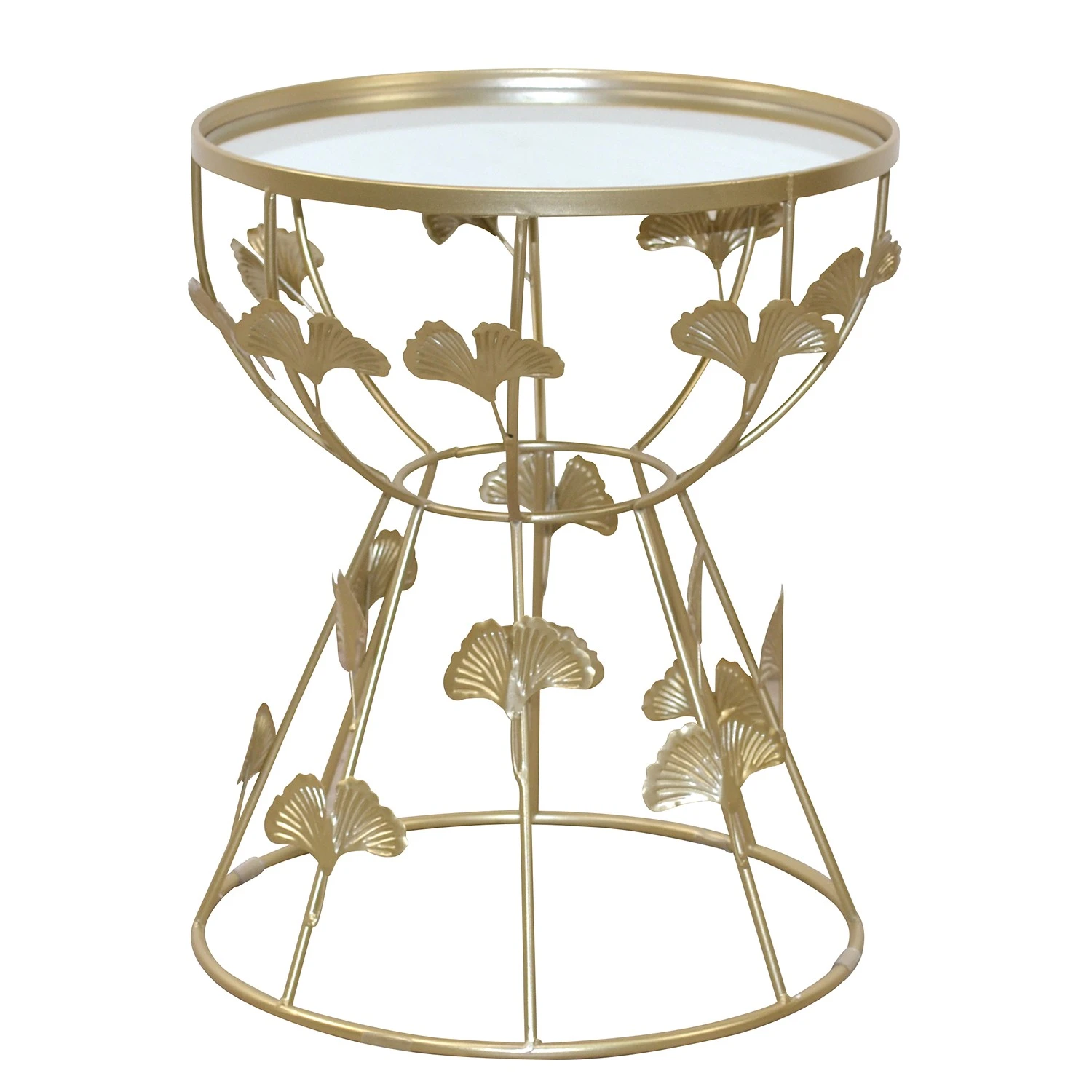 Loftscape Beistelltisch Fowey - Glas / Metall - Gold 2 Loftscape Beistelltisch Fowey - Glas / Metall - Gold – Bild 2