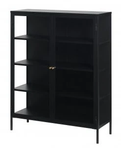 Loftscape Highboard Angelus - Metall / Glas - Schwarz