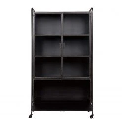 Red Living Vitrinenschrank Leska - Metall - Vintage Schwarz -Wohnzimmermöbel boutique en ligne 1000304148 211029 123411000056 DETAILS P000000001000304148