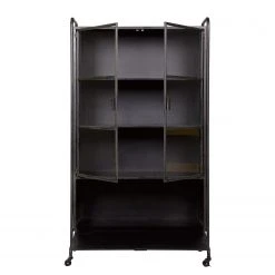 Red Living Vitrinenschrank Leska - Metall - Vintage Schwarz -Wohnzimmermöbel boutique en ligne 1000304148 211029 123411000067 DETAILS P000000001000304148