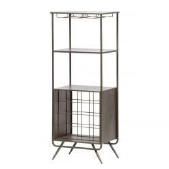 Red Living Weinregal Clubster - Metall - Antikgrau