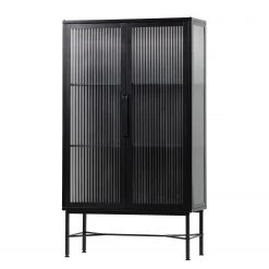 Red Living Vitrinenschrank Lakota - Metall - Schwarz