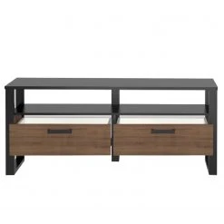 Red Living TV-Lowboard Norddal II - Nussbaum Dekor / Schwarz -Wohnzimmermöbel boutique en ligne 1000304806 211027 10494500076 DETAILS P000000001000304806