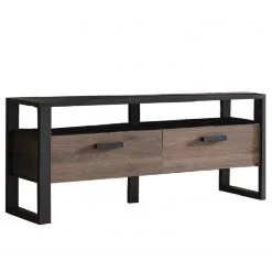 Red Living TV-Lowboard Norddal II - Nussbaum Dekor / Schwarz -Wohnzimmermöbel boutique en ligne 1000304806 211027 10494500082 DETAILS P000000001000304806