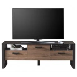 Red Living TV-Lowboard Norddal I - Nussbaum Dekor / Schwarz