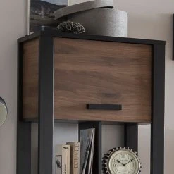 Red Living Regal Norddal III - Nussbaum Dekor / Schwarz 13 Red Living Regal Norddal III - Nussbaum Dekor / Schwarz -Wohnzimmermöbel boutique en ligne 1000304809 211027 104958000116 DETAILS P000000001000304809