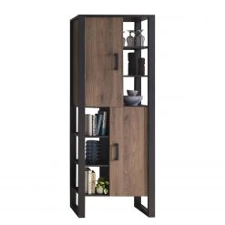 Red Living Regal Norddal I - Nussbaum Dekor / Schwarz -Wohnzimmermöbel boutique en ligne 1000304812 211027 104959000100 DETAILS P000000001000304812