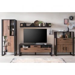 Red Living Regal Norddal I - Nussbaum Dekor / Schwarz -Wohnzimmermöbel boutique en ligne 1000304812 211101 07584900035 MOOD DETAILS P000000001000304812 mood