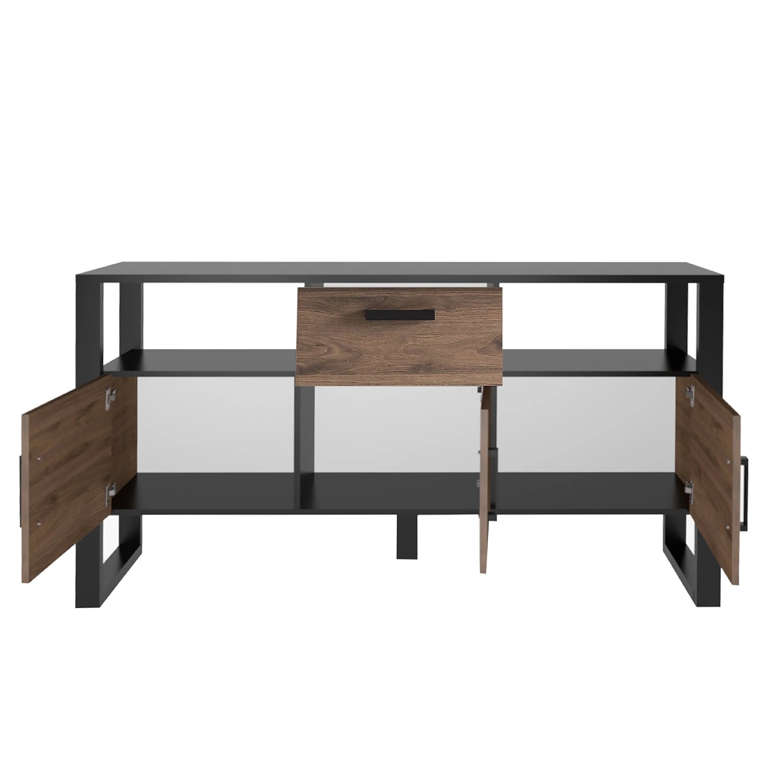 Red Living Sideboard Norddal - Nussbaum Dekor / Schwarz 5 Red Living Sideboard Norddal - Nussbaum Dekor / Schwarz – Bild 5