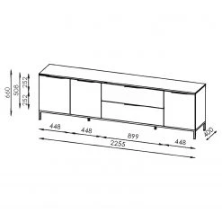 Maja Möbel TV-Lowboard Trend Wood II - Asteiche Dekor / Schwarz 12 Maja Möbel TV-Lowboard Trend Wood II - Asteiche Dekor / Schwarz -Wohnzimmermöbel boutique en ligne 1000306525 211102 1303420000506 SKETCH DETAILS P000000001000306525 sketch