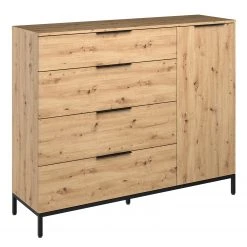 Maja Möbel Sideboard Trend Wood II - Asteiche Dekor / Schwarz