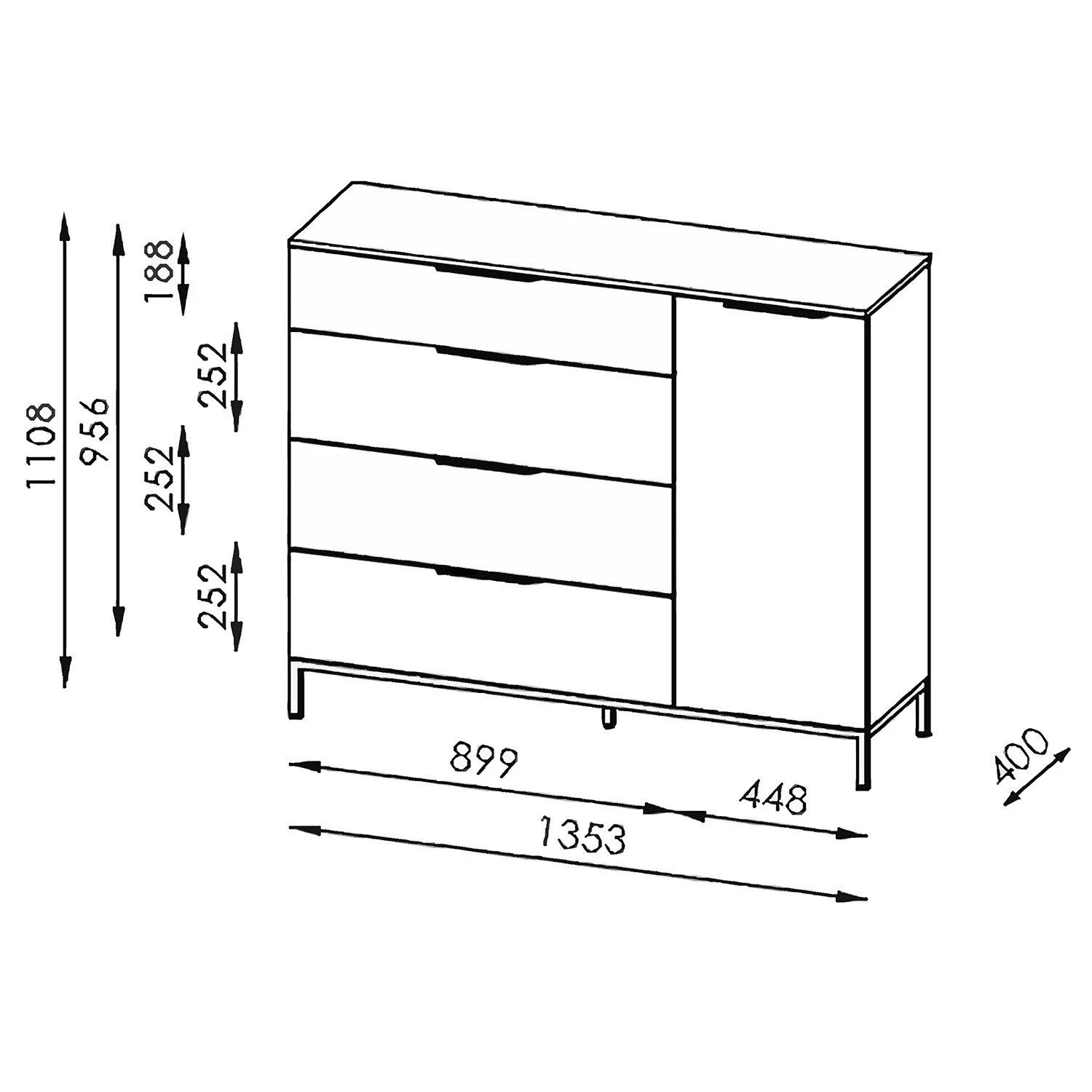 Maja Möbel Sideboard Trend Wood II - Asteiche Dekor / Schwarz 5 Maja Möbel Sideboard Trend Wood II - Asteiche Dekor / Schwarz – Bild 5