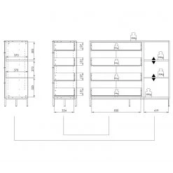 Maja Möbel Sideboard Trend Wood II - Asteiche Dekor / Schwarz 11 Maja Möbel Sideboard Trend Wood II - Asteiche Dekor / Schwarz -Wohnzimmermöbel boutique en ligne 1000306532 211102 130342000527 SKETCH DETAILS P000000001000306532 sketch