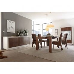 LC Spa Sideboard Forenza - Nussbaum Dekor / Weiß -Wohnzimmermöbel boutique en ligne 1000306547 211122 150911000107 DETAILS P000000001000306547