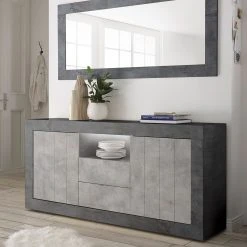LC Spa Sideboard Urbino I - Hellgrau / Dunkelgrau -Wohnzimmermöbel boutique en ligne 1000306556 211122 15085200067 DETAILS P000000001000306556