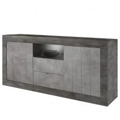 LC Spa Sideboard Urbino I - Hellgrau / Dunkelgrau