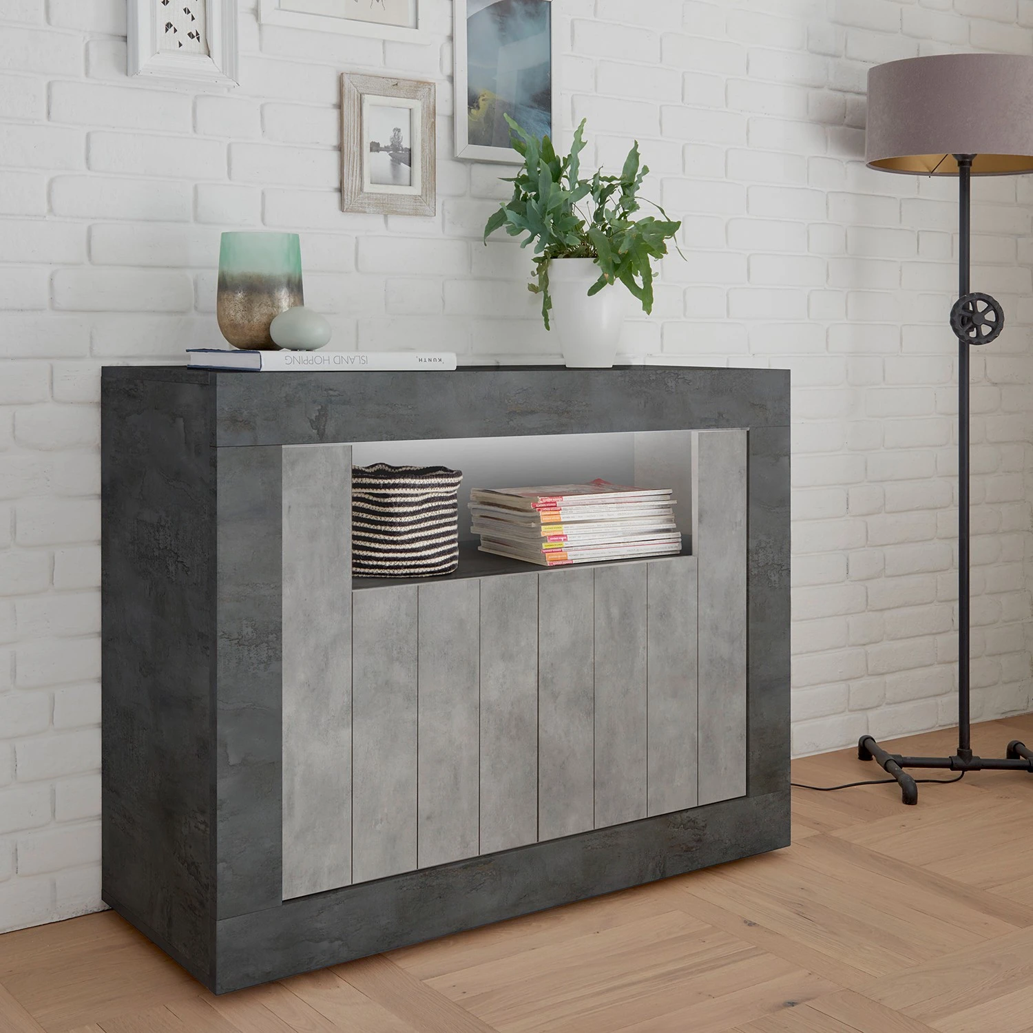 LC Spa Kommode Urbino - Hellgrau / Dunkelgrau 2 LC Spa Kommode Urbino - Hellgrau / Dunkelgrau – Bild 2