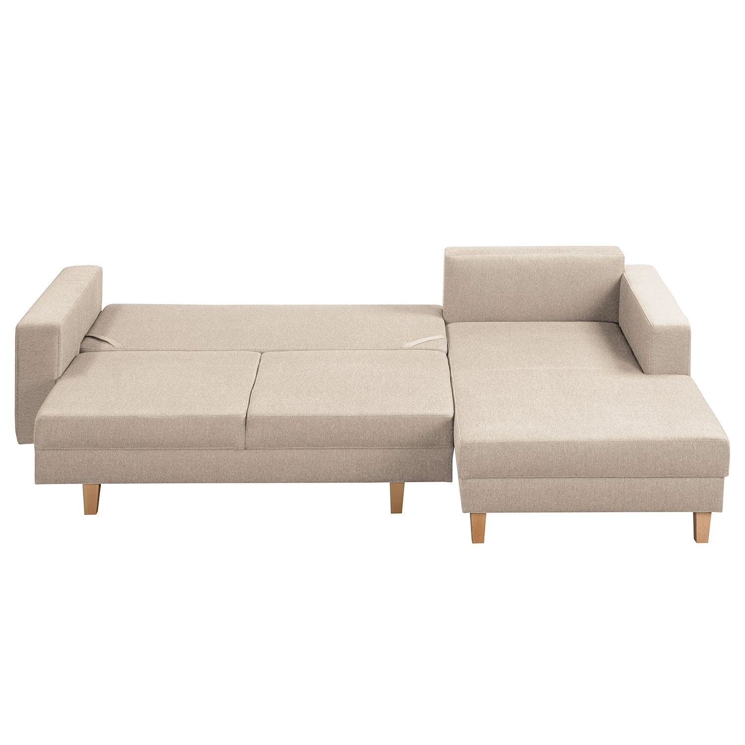 Ecksofa MAISON mit Schlaffunktion - Webstoff Inas: Cappuccino - Longchair davorstehend rechts 5 Ecksofa MAISON mit Schlaffunktion - Webstoff Inas: Cappuccino - Longchair davorstehend rechts – Bild 5