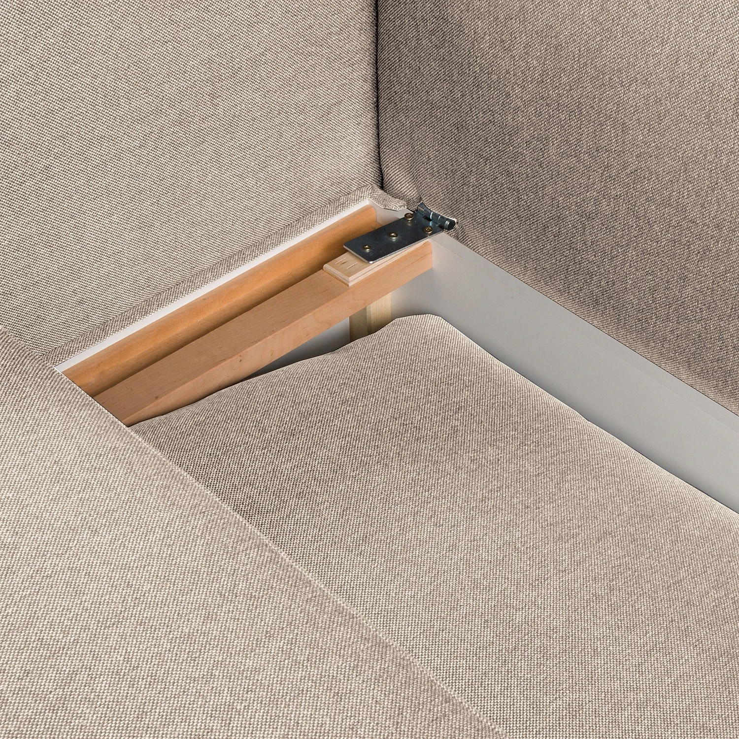 Ecksofa MAISON mit Schlaffunktion - Webstoff Inas: Cappuccino - Longchair davorstehend rechts 20 Ecksofa MAISON mit Schlaffunktion - Webstoff Inas: Cappuccino - Longchair davorstehend rechts – Bild 20