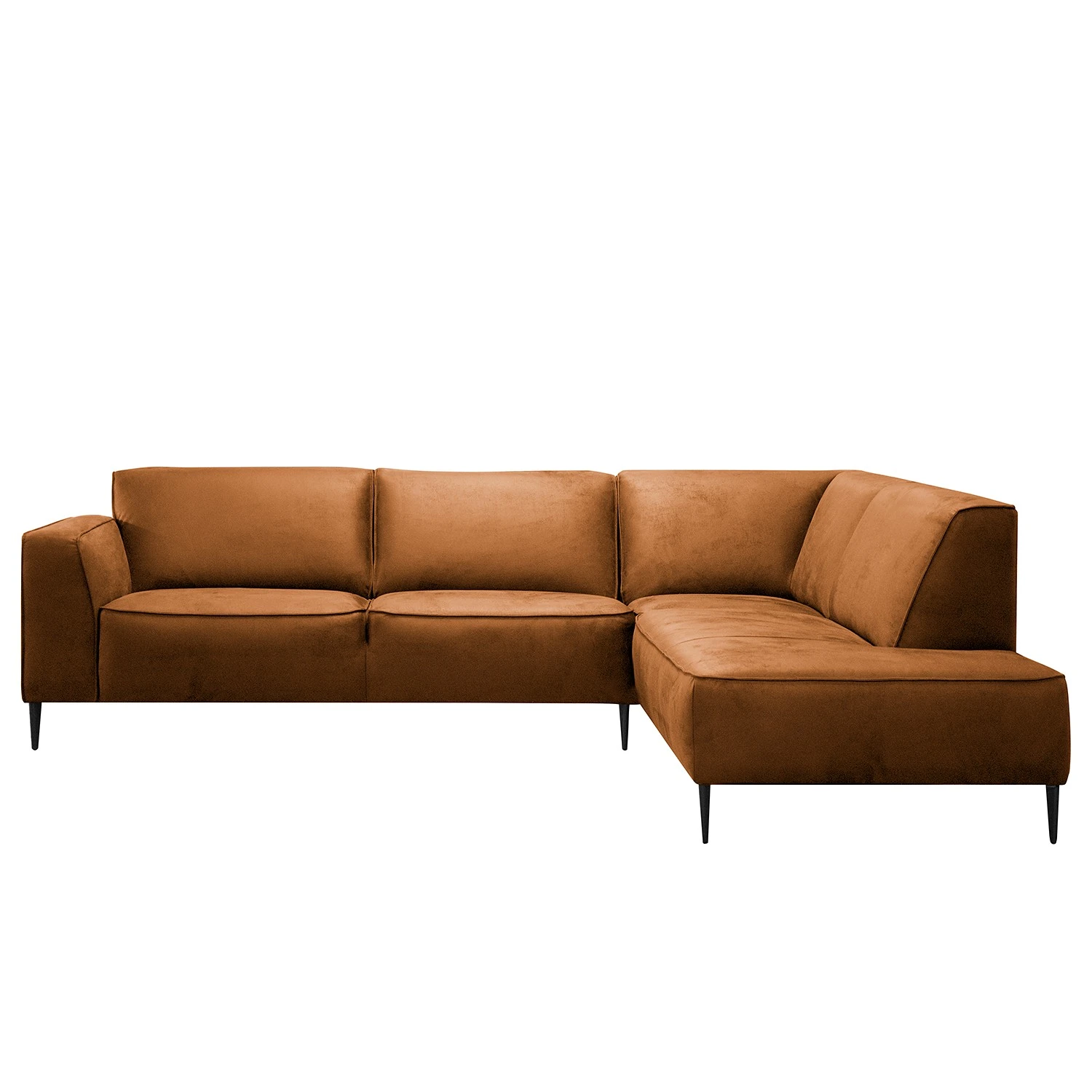 Ars manufacti Ecksofa Chaides - Antiklederlook - Mischgewebe Bulan: Cognac - Ottomane davorstehend rechts 2 Ars manufacti Ecksofa Chaides - Antiklederlook - Mischgewebe Bulan: Cognac - Ottomane davorstehend rechts – Bild 2