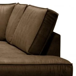 Ars manufacti Ecksofa Locana - Microfaser Cheri: Dunkelbraun - Ottomane davorstehend rechts -Wohnzimmermöbel boutique en ligne 1000306946 220727 050 DETAILS P000000001000306946