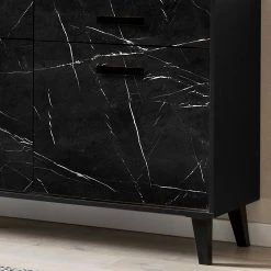 Jack & Alice Sideboard Fintel I - Marmor Schwarz Dekor / Schwarz 13 Jack & Alice Sideboard Fintel I - Marmor Schwarz Dekor / Schwarz -Wohnzimmermöbel boutique en ligne 1000307050 211110 08234500082 DETAILS P000000001000307050