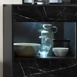 Jack & Alice Kommode Fintel II - Marmor Schwarz Dekor / Schwarz 7 Jack & Alice Kommode Fintel II - Marmor Schwarz Dekor / Schwarz -Wohnzimmermöbel boutique en ligne 1000307052 211110 08234500089 DETAILS P000000001000307052