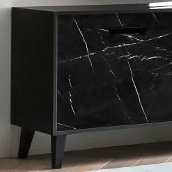 Jack & Alice TV-Lowboard Fintel I - Marmor Schwarz Dekor / Schwarz 11 Jack & Alice TV-Lowboard Fintel I - Marmor Schwarz Dekor / Schwarz -Wohnzimmermöbel boutique en ligne 1000307054 211110 082345000107 DETAILS P000000001000307054