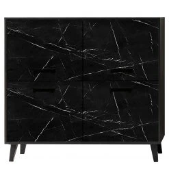 Jack & Alice Kommode Fintel I - Marmor Schwarz Dekor / Schwarz 10 Jack & Alice Kommode Fintel I - Marmor Schwarz Dekor / Schwarz -Wohnzimmermöbel boutique en ligne 1000307056 211110 082346000116 DETAILS P000000001000307056