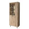Ars Natura Vitrinenschrank Dorchester - Eiche Artisan Dekor