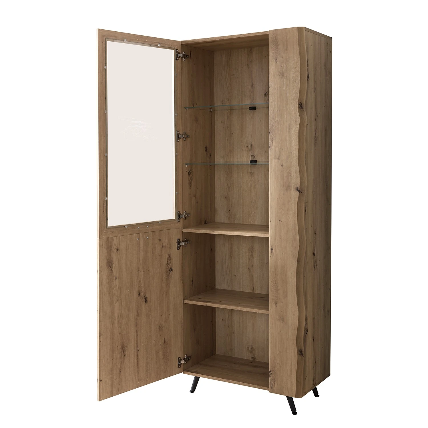 Ars Natura Vitrinenschrank Dorchester - Eiche Artisan Dekor 5 Ars Natura Vitrinenschrank Dorchester - Eiche Artisan Dekor – Bild 5