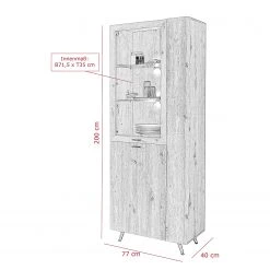 Ars Natura Vitrinenschrank Dorchester - Eiche Artisan Dekor 11 Ars Natura Vitrinenschrank Dorchester - Eiche Artisan Dekor -Wohnzimmermöbel boutique en ligne 1000309599 211118 065805000517 SKETCH DETAILS P000000001000309599 sketch