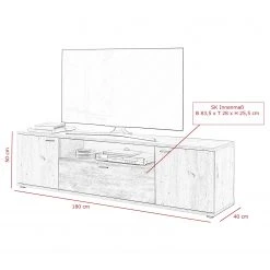 Red Living TV-Lowboard Ambato - Altholz Dekor -Wohnzimmermöbel boutique en ligne 1000309605 211118 065931000545 SKETCH DETAILS P000000001000309605 sketch