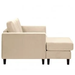 Norrwood Ecksofa MAISON 1-Sitzer mit Longchair - Samt Vaia: Creme - Breite: 150 cm - Longchair davorstehend links -Wohnzimmermöbel boutique en ligne 1000310308 211201 12310100324 DETAILS P000000001000310308