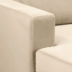 Norrwood Ecksofa MAISON 1-Sitzer mit Longchair - Samt Vaia: Creme - Breite: 150 cm - Longchair davorstehend links -Wohnzimmermöbel boutique en ligne 1000310308 211201 12310100346 DETAILS P000000001000310308