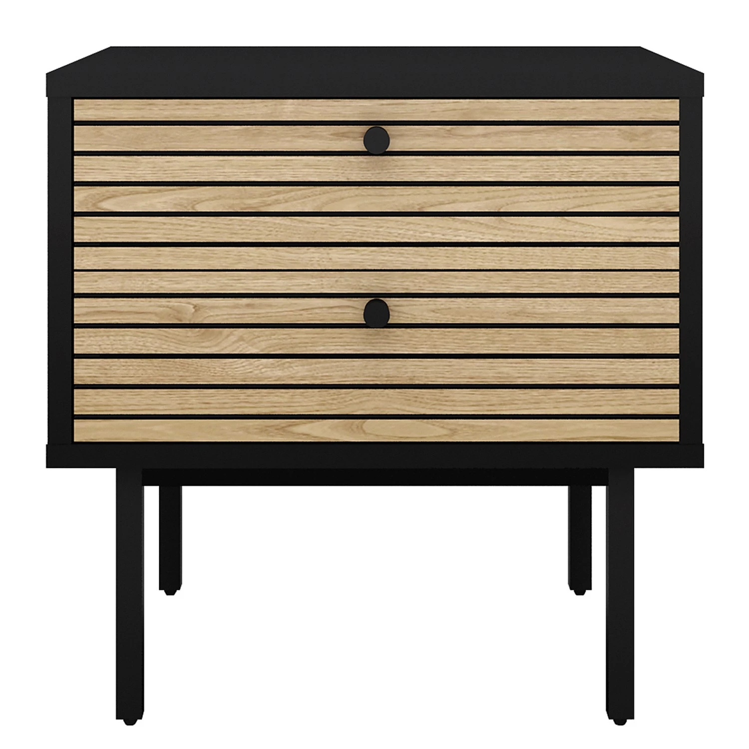 Red Living Kommode Uckerby II - Echtholzfurnier - Eiche / Schwarz 4 Red Living Kommode Uckerby II - Echtholzfurnier - Eiche / Schwarz – Bild 4