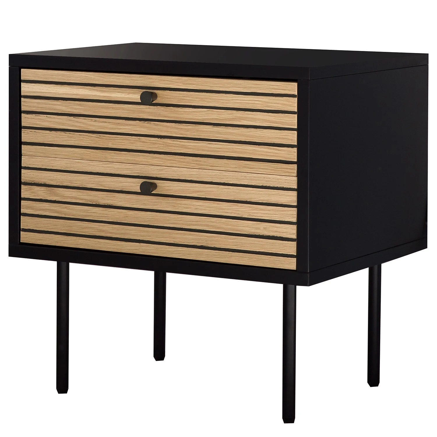 Red Living Kommode Uckerby II - Echtholzfurnier - Eiche / Schwarz 1 Red Living Kommode Uckerby II - Echtholzfurnier - Eiche / Schwarz