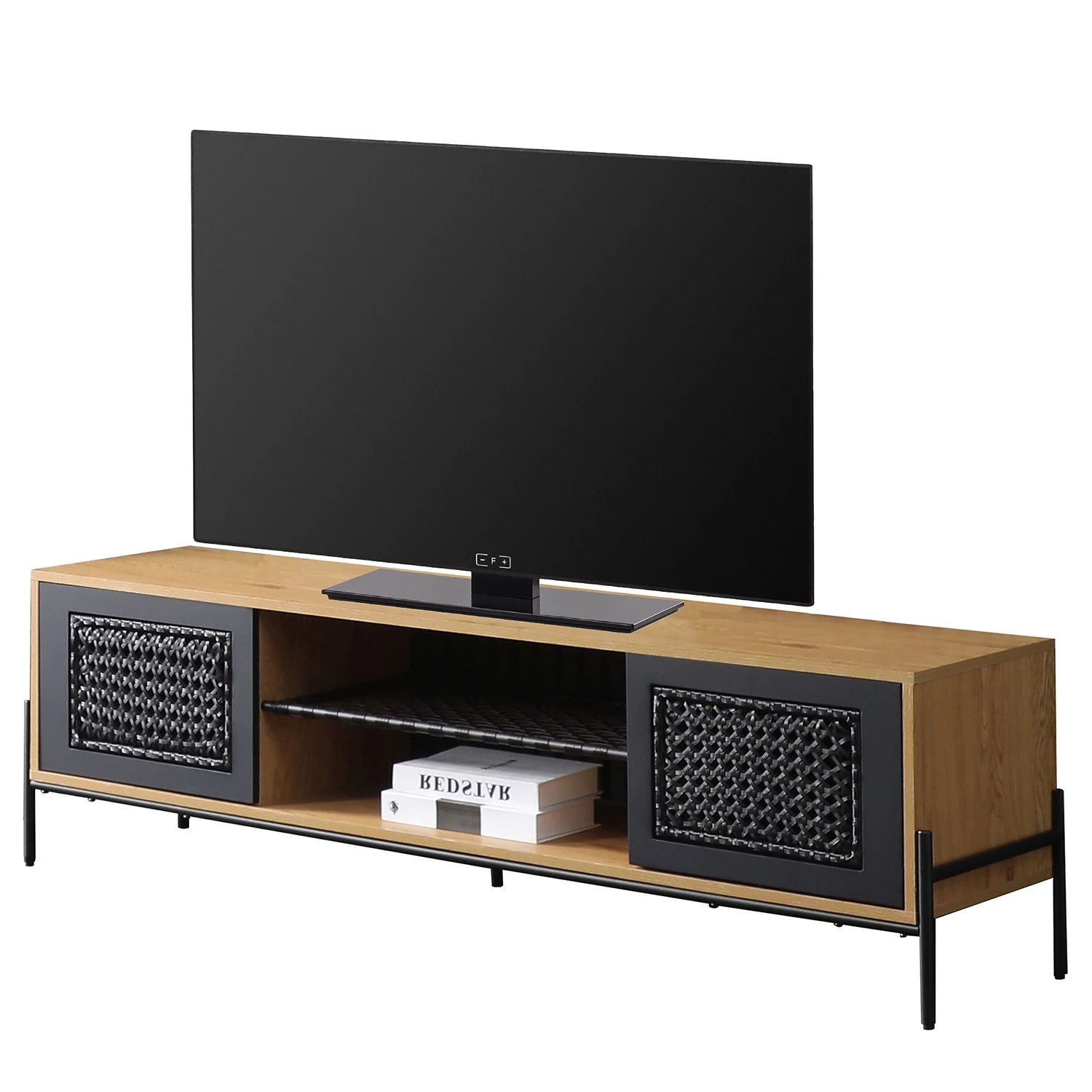 Red Living TV-Lowboard Padbury - Schwarz / Eiche Dekor 1 Red Living TV-Lowboard Padbury - Schwarz / Eiche Dekor
