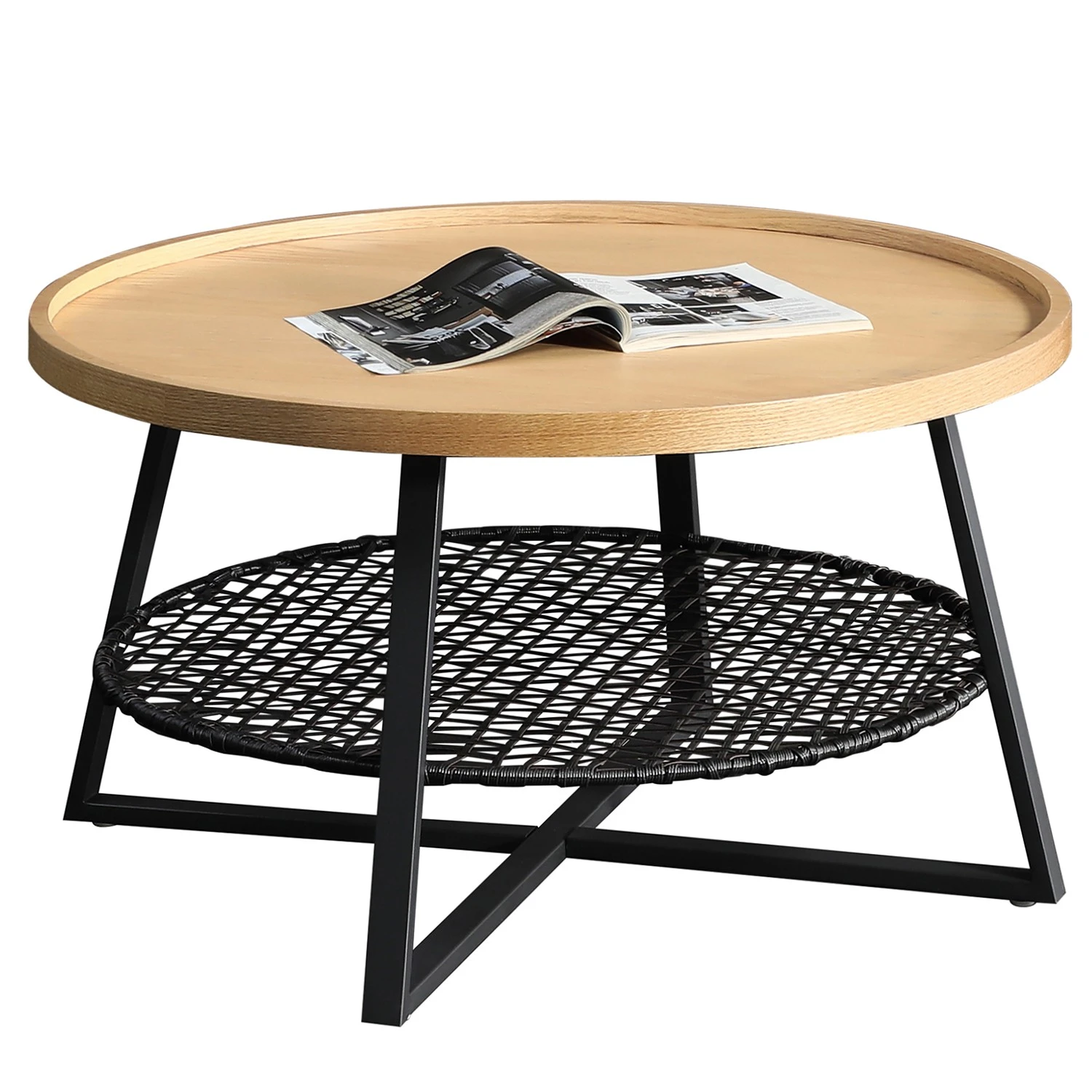 Red Living Couchtisch Padbury II - Eiche Dekor / Schwarz 1 Red Living Couchtisch Padbury II - Eiche Dekor / Schwarz