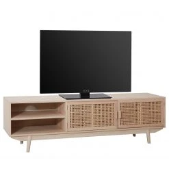 Norrwood TV-Lowboard Pini - Wiener Geflecht / Echtholzfurnier - Natur / Paulownia