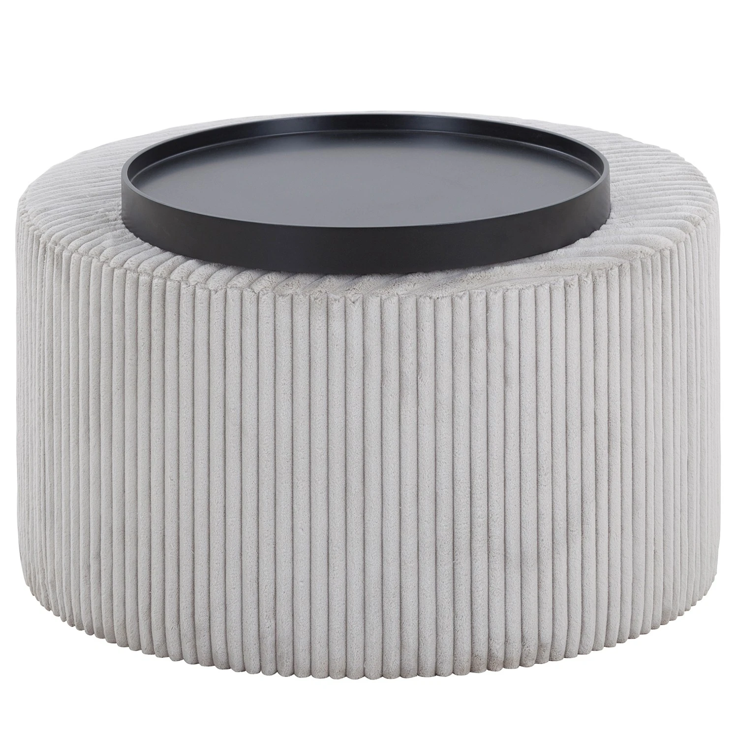 Norrwood Couchtisch Cup - Echtholzfurnier / Cord - Eiche Schwarz / Hellgrau 4 Norrwood Couchtisch Cup - Echtholzfurnier / Cord - Eiche Schwarz / Hellgrau – Bild 4