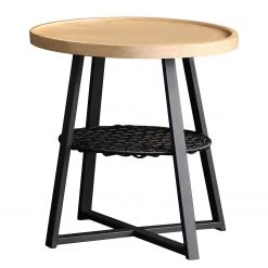 Red Living Beistelltisch Padbury - Eiche Dekor / Schwarz