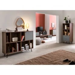 Loftscape Regal Sirkka II - Grau / Walnuss Dekor 5 Loftscape Regal Sirkka II - Grau / Walnuss Dekor -Wohnzimmermöbel boutique en ligne 1000310575 211125 11184100287 MOOD DETAILS P000000001000310575 mood