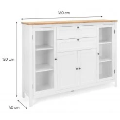 Ridgevalley Sideboard Bombita II - Weiß / Eiche Artisan Dekor -Wohnzimmermöbel boutique en ligne 1000310614 211118 060556000555 SKETCH DETAILS P000000001000310614 sketch