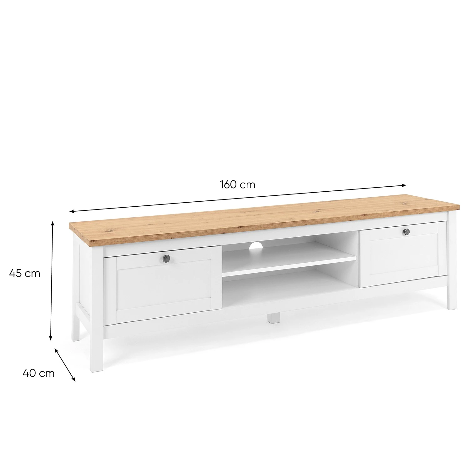 Ridgevalley TV-Lowboard Bombita - Weiß / Eiche Artisan Dekor 8 Ridgevalley TV-Lowboard Bombita - Weiß / Eiche Artisan Dekor – Bild 8