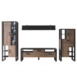 Red Living Wohnwand Norddal I (4-teilig) - Nussbaum Dekor / Schwarz 17 Red Living Wohnwand Norddal I (4-teilig) - Nussbaum Dekor / Schwarz -Wohnzimmermöbel boutique en ligne 1000310665 211125 14541200054 DETAILS P000000001000310665