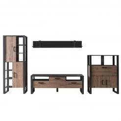 Red Living Wohnwand Norddal II (4-teilig) - Nussbaum Dekor / Schwarz 16 Red Living Wohnwand Norddal II (4-teilig) - Nussbaum Dekor / Schwarz -Wohnzimmermöbel boutique en ligne 1000310666 211125 14544500067 DETAILS P000000001000310666