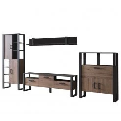 Red Living Wohnwand Norddal II (4-teilig) - Nussbaum Dekor / Schwarz 18 Red Living Wohnwand Norddal II (4-teilig) - Nussbaum Dekor / Schwarz -Wohnzimmermöbel boutique en ligne 1000310666 211125 14544500070 DETAILS P000000001000310666