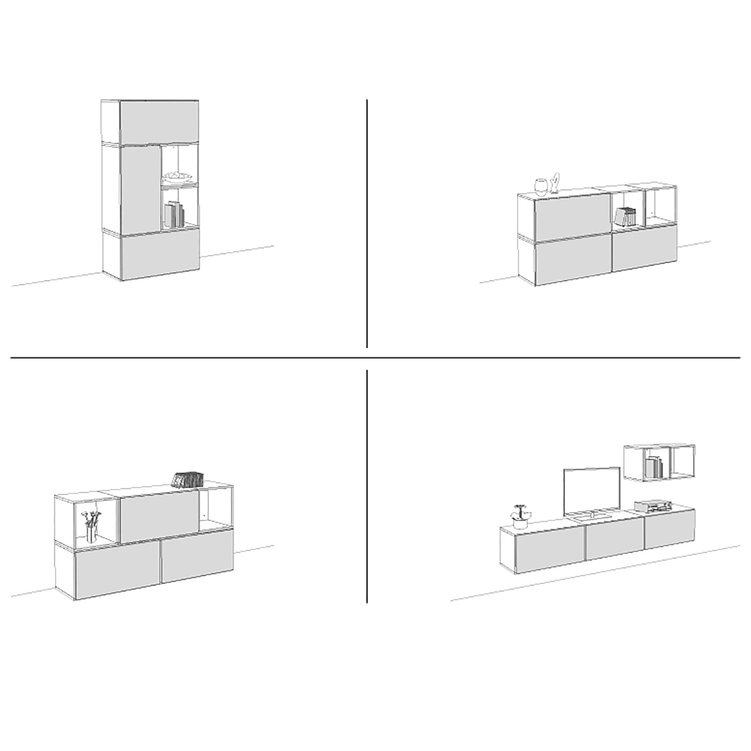 Now! by hülsta Wohnwand now to go colour IV (5-teilig) - Hochglanz Reinweiß / Schneeweiß 11 Now! by hülsta Wohnwand now to go colour IV (5-teilig) - Hochglanz Reinweiß / Schneeweiß – Bild 11